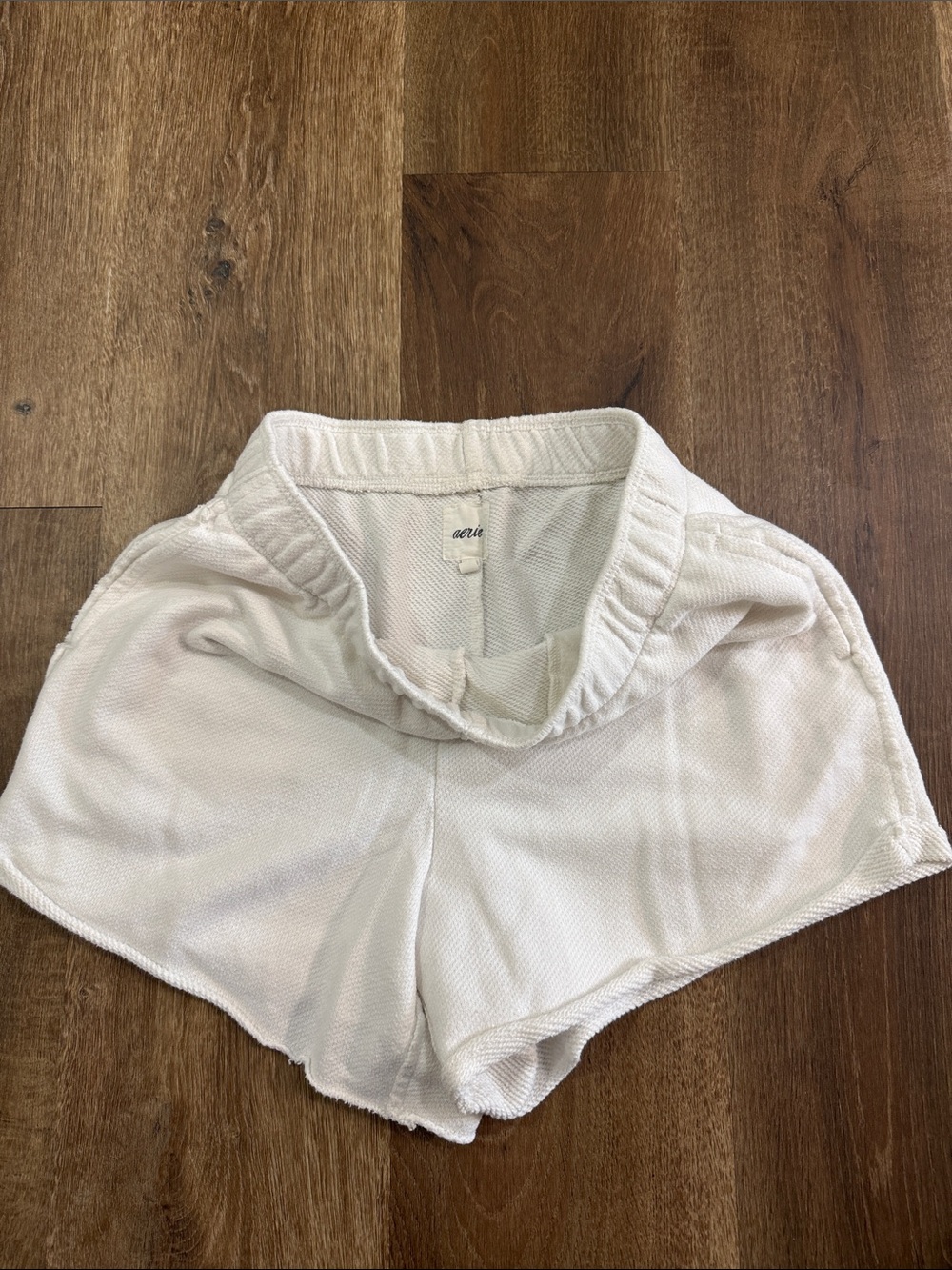 aerie White Athletic Lounge Shorts